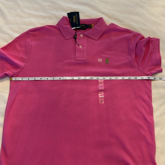 🎉Host Pick🎉Polo Ralph Lauren Men’s Hot Pink Custom Slim Fit Short Sleeve Large - Picture 5 of 10